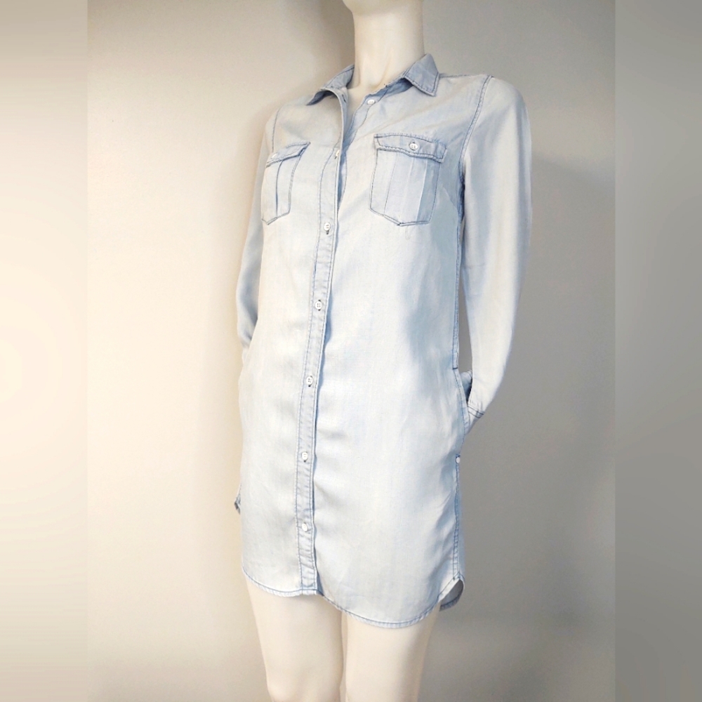 Women's Blue Denim Shirt Dress
